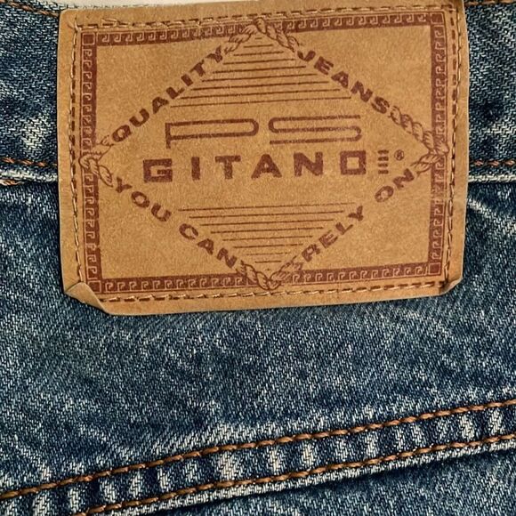 Gitano VTG 90s High Waisted Tapered Denim Mom Blue Jeans Womens Size 14 Short - Picture 9 of 13
